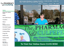 Tablet Screenshot of pharmacyculpeper.com